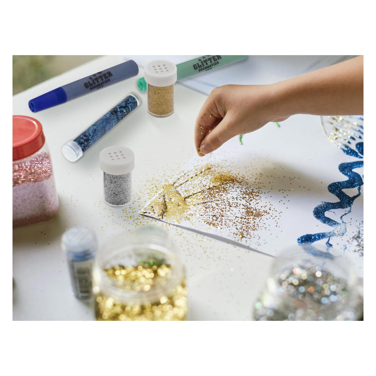 Ensemble de décoration de paillettes de groupe d'artisanat créatif, 17dlg.