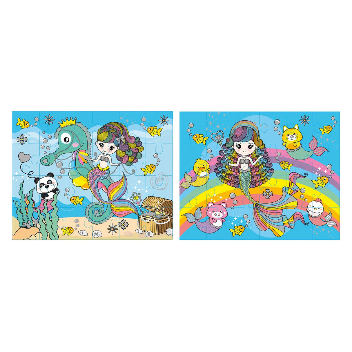 Grafix puzzle à paillettes sirène, 2x24 pcs.