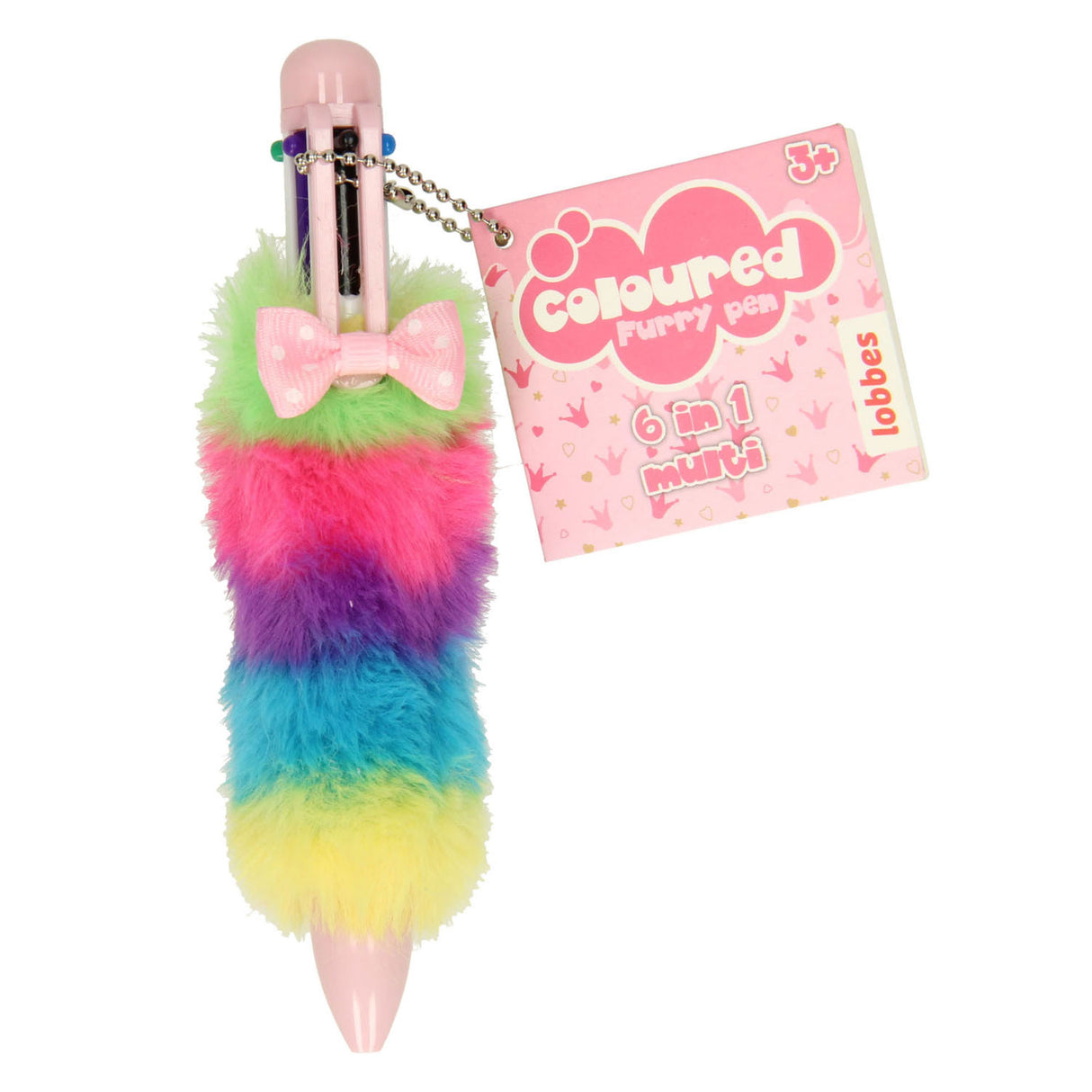 Stylo multicolore Grafix arc-en-ciel pelucheux