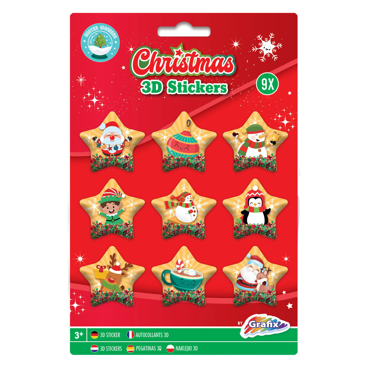 Grafix autocollants 3D Noël
