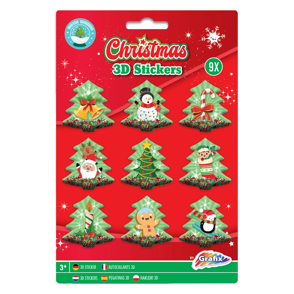 Grafix autocollants 3D Noël