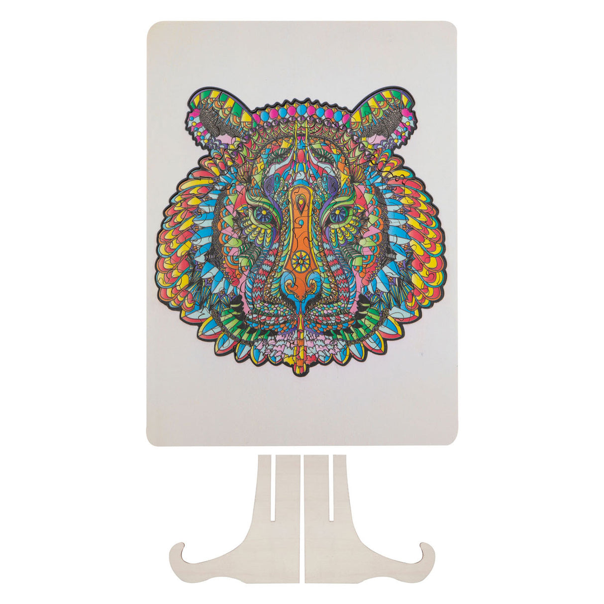 Brandless sans marque Puzzle en bois avec figurine de tigre - 130 pièces