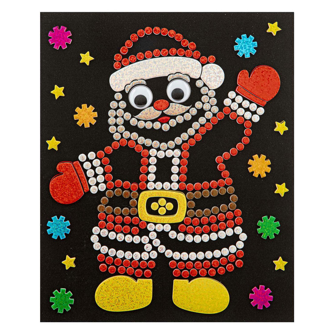 Ensemble d'autocollants à points holographiques de Noël pour groupe d'artisanat créatif