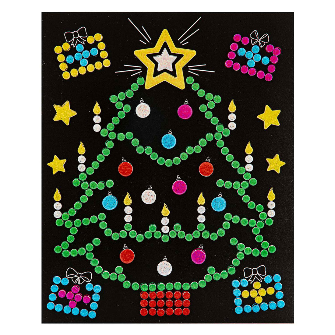 Ensemble d'autocollants à points holographiques de Noël pour groupe d'artisanat créatif