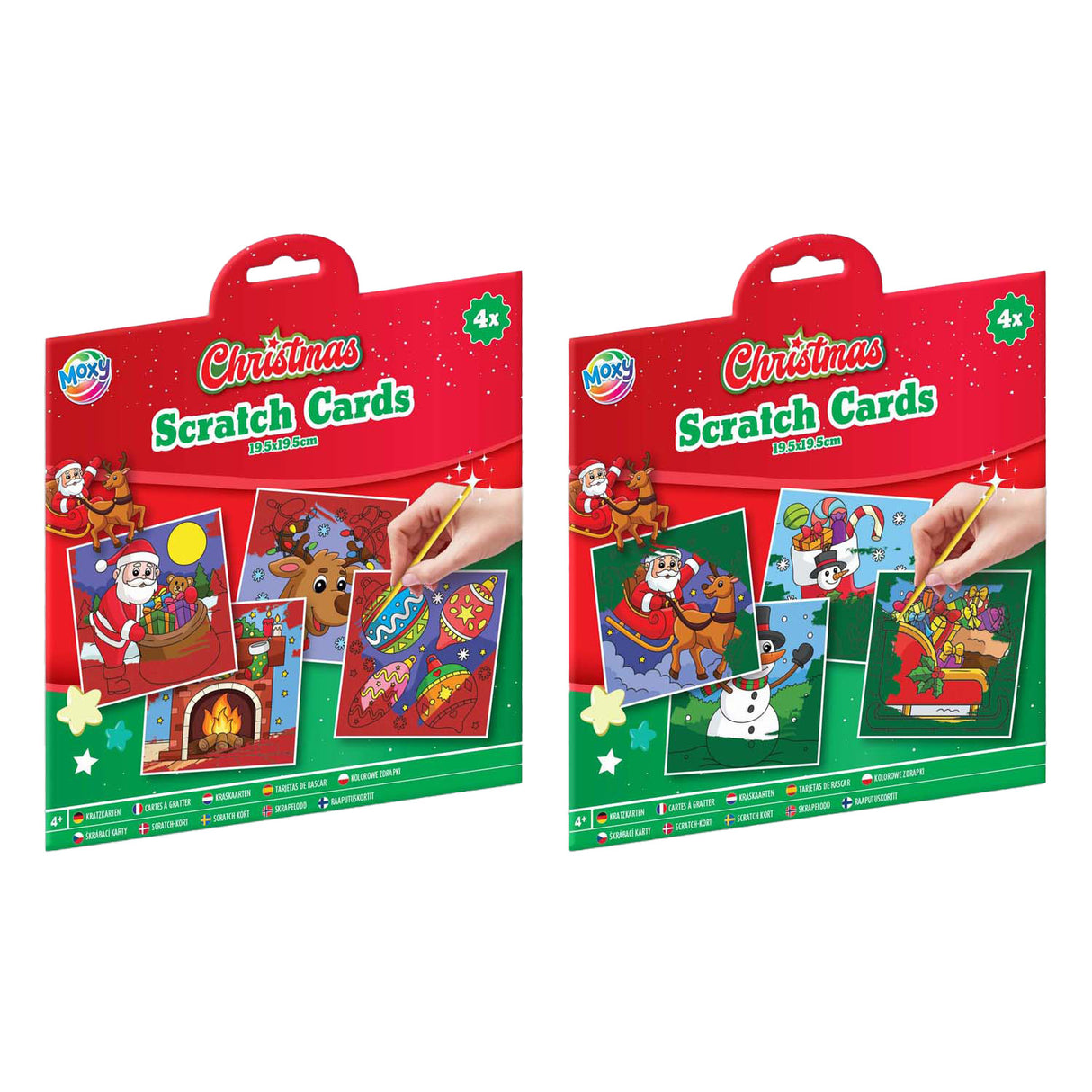 Groupe d'artisanat créatif Noël 4 cartes à gratter