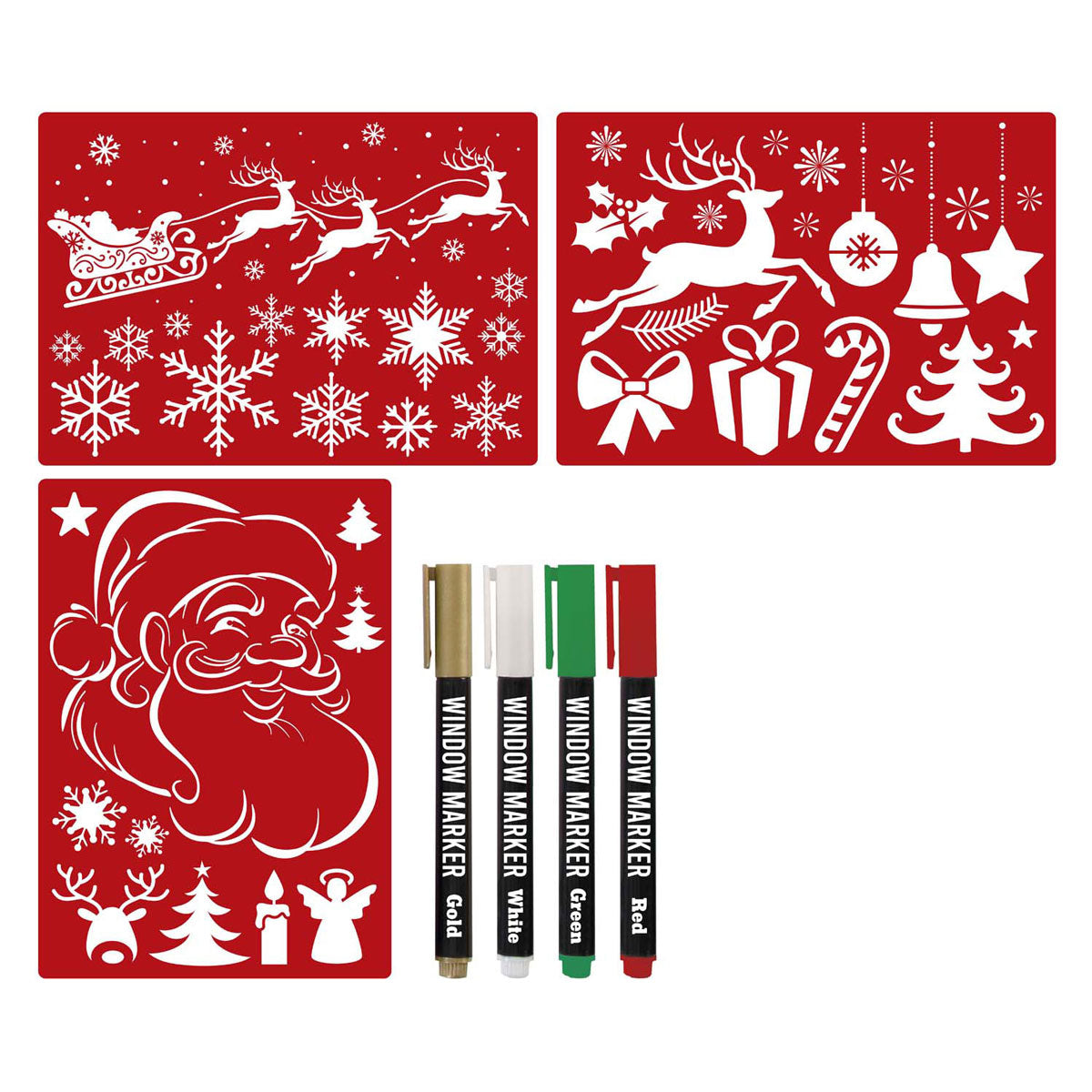 Ensemble de décoration de fenêtre de Noël de groupe d'artisanat créatif