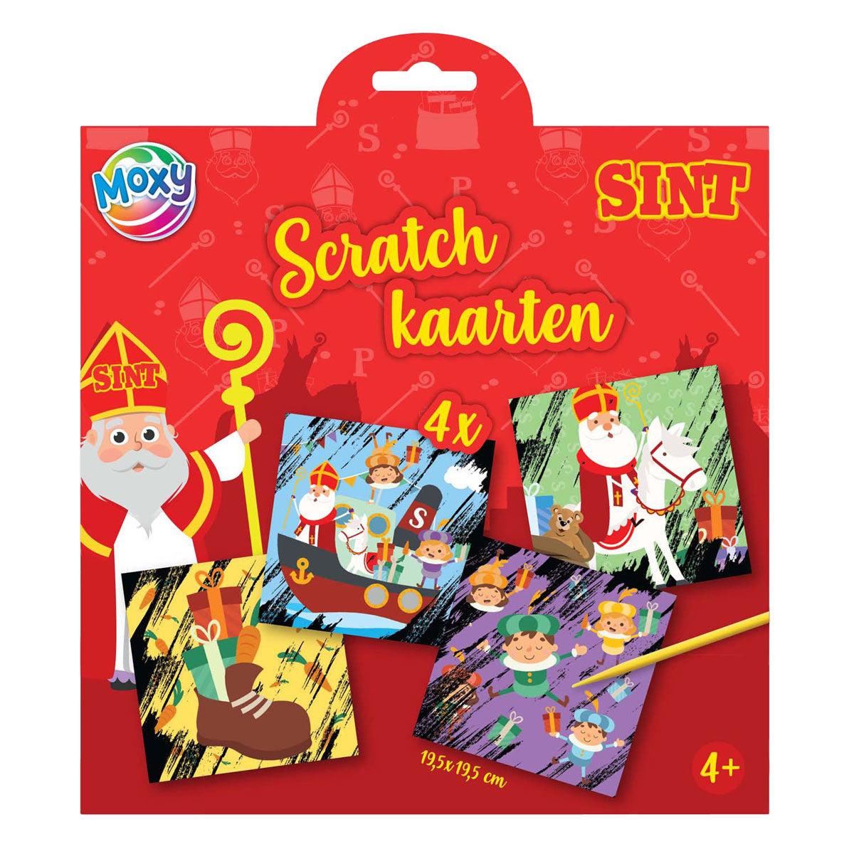 Groupe d'artisanat créatif saint 4 cartes à gratter