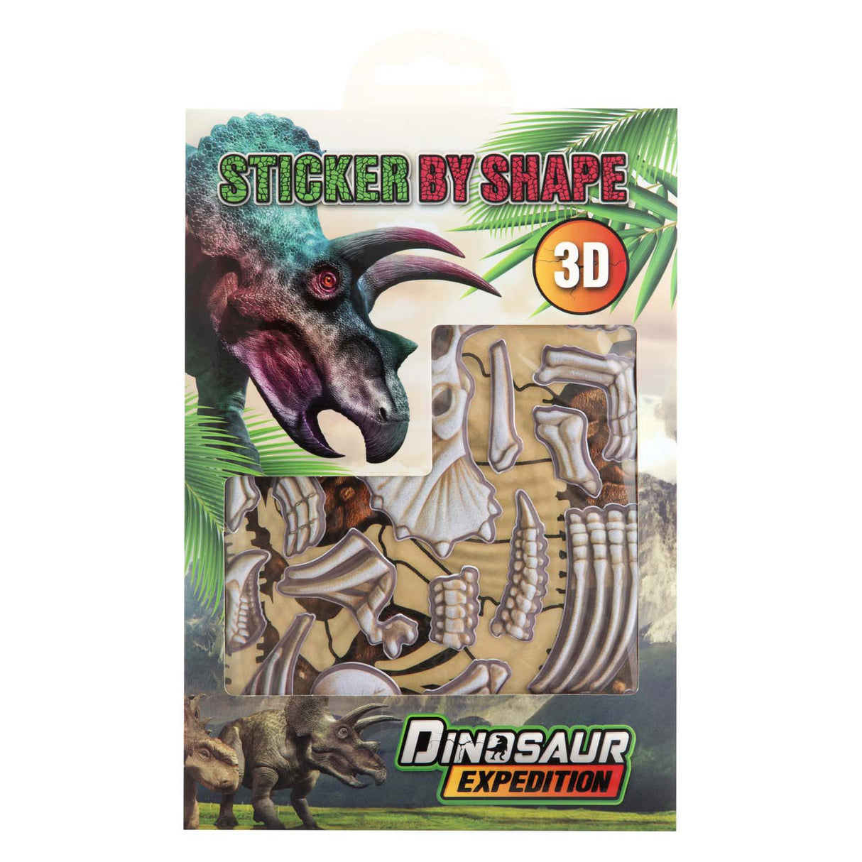 Autocollants dinosaures de groupe d'artisanat créatif sur la forme