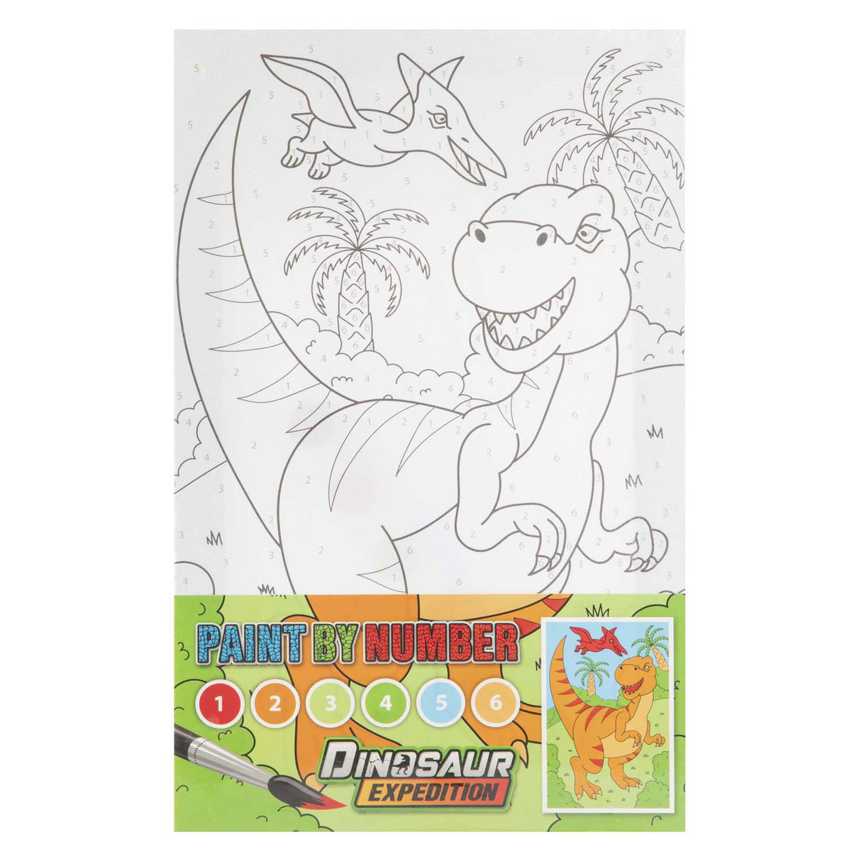 Groupe d'artisanat créatif peinture dinosaure par numéro ensemble de peinture
