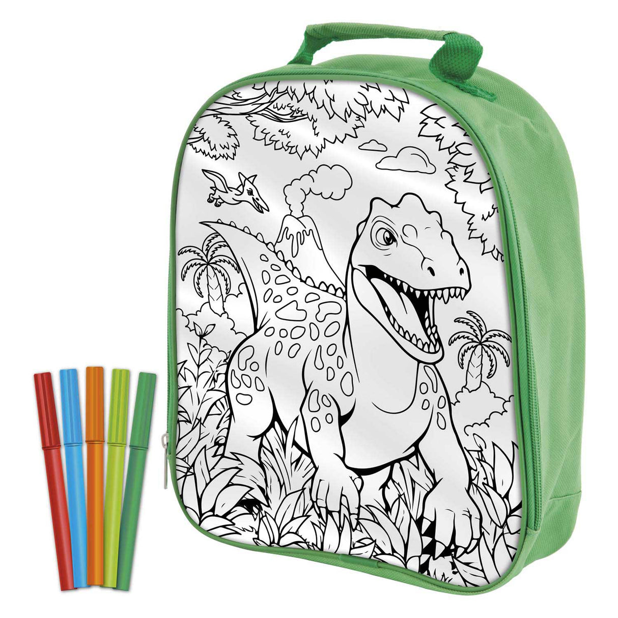 Groupe d'artisanat créatif Dino coloriez votre propre sac avec des marqueurs