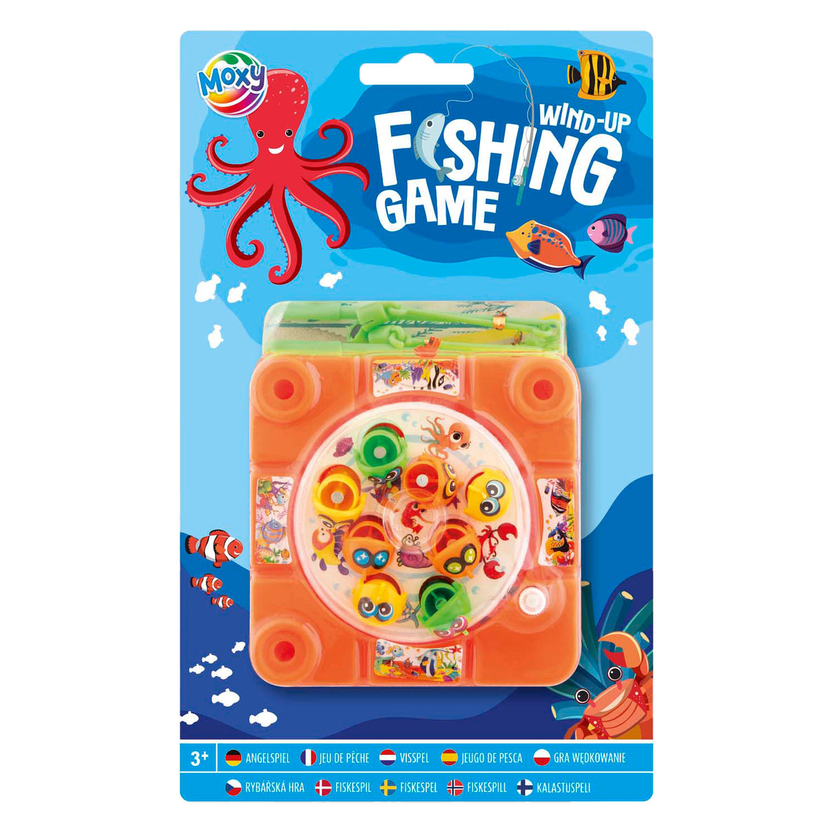 Jeu de pêche à remonter en groupe d'artisanat créatif orange