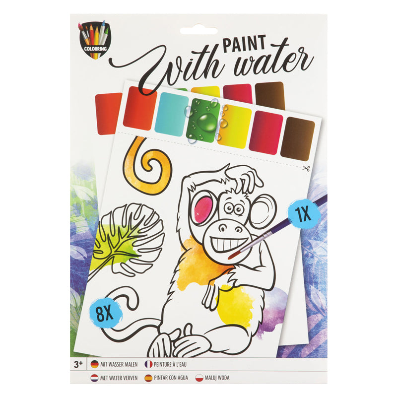 Peinture de groupe artisanale créative sur le thème de l'eau, 9 parties.