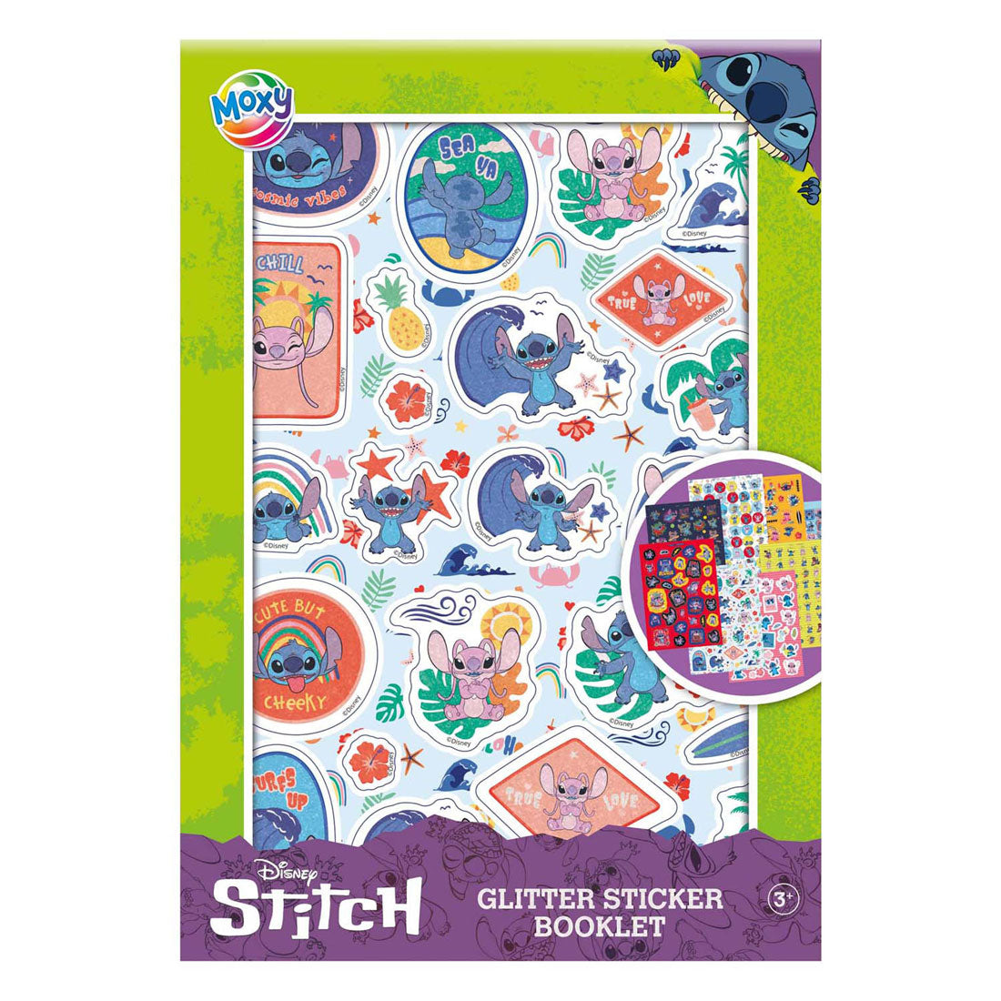 Creative craft group moxy stitch livre d'autocollants à paillettes - a5