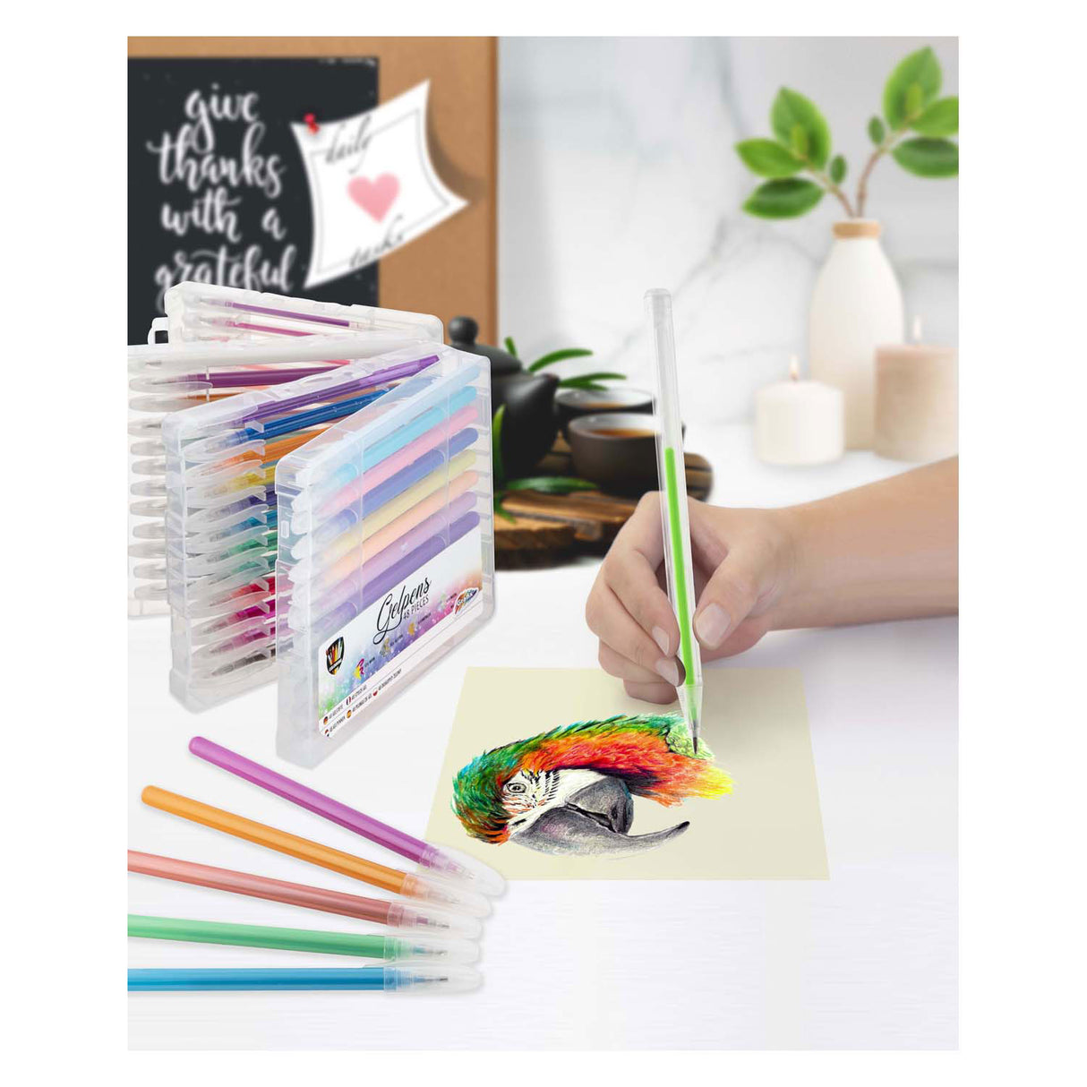 Ensemble de stylos gel Creative Craft Group, 48 pièces.