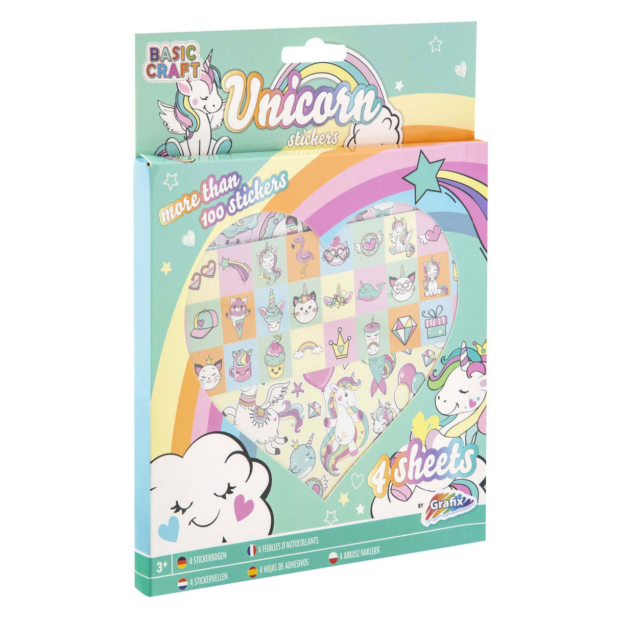 Ensemble d'autocollants licorne Creative Craft Group, 100 pièces.