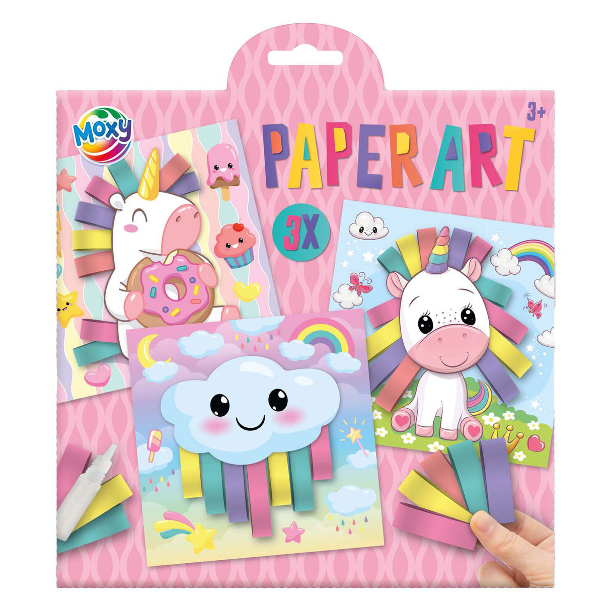 Groupe d'artisanat créatif papier art artisanat rose, lot de 3