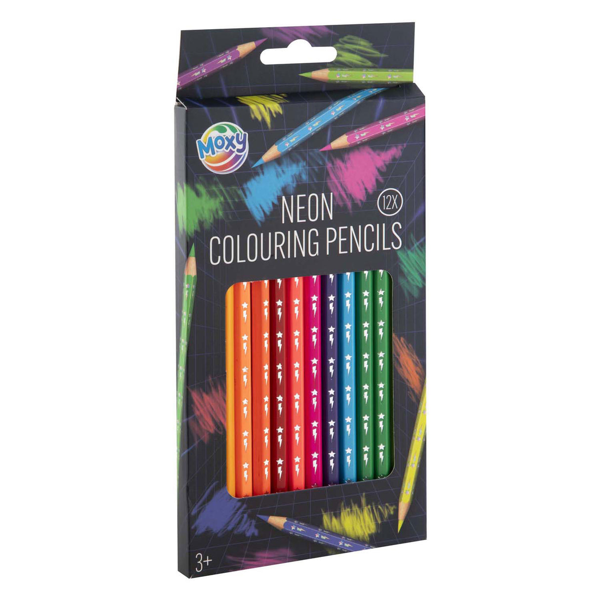 Crayons de couleur néon pour groupe d'artisanat créatif, 12 pièces