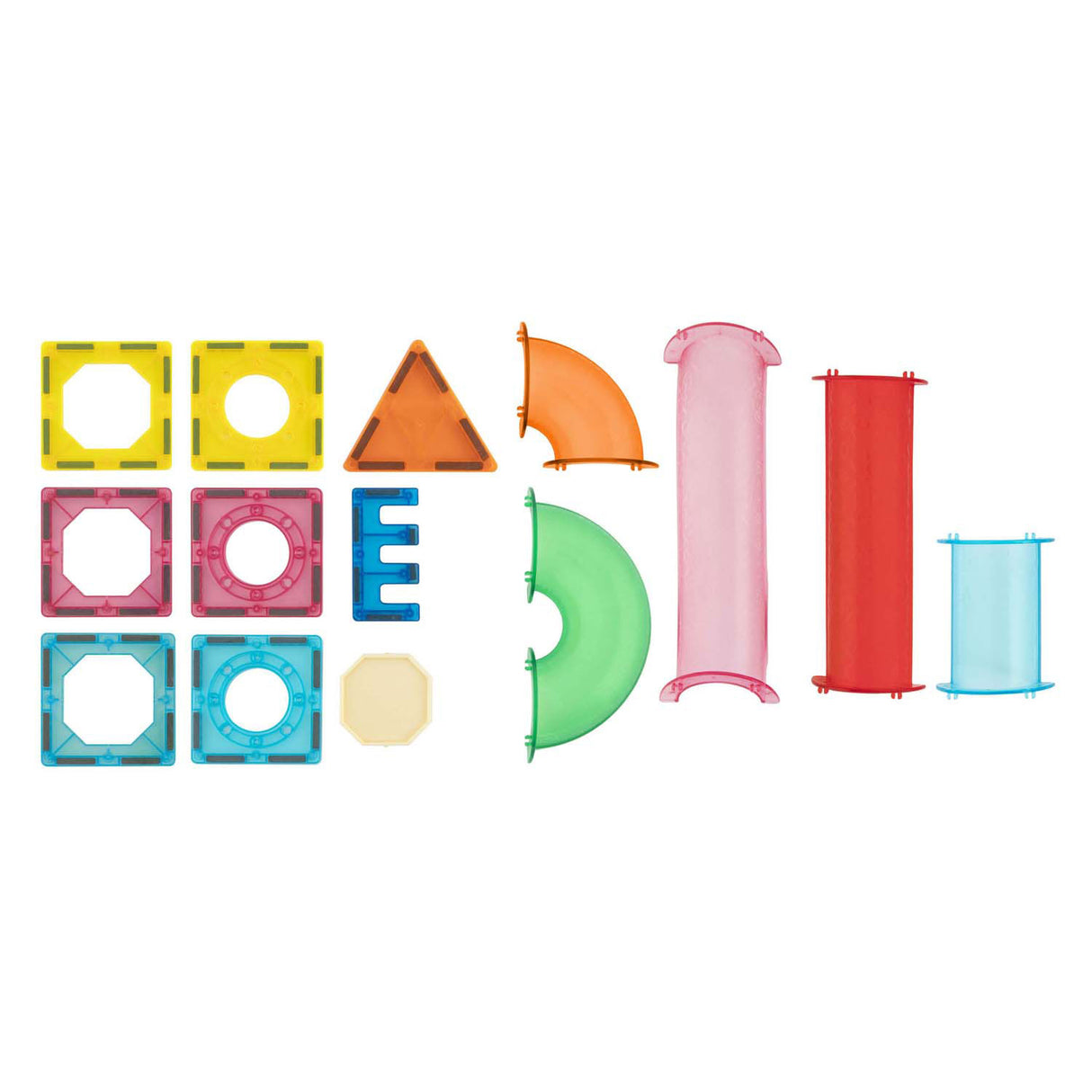 Jouets de construction de groupe d'artisanat créatif carreaux magnétiques xl avec sac de rangement, 96 pcs.