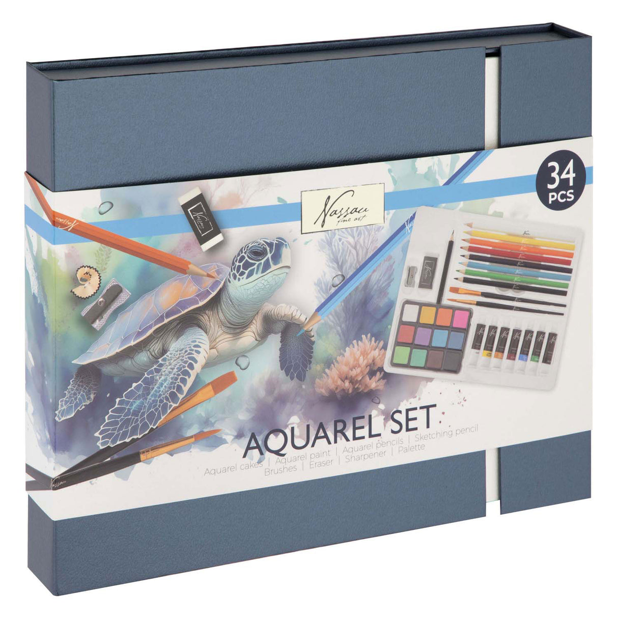 Ensemble de peinture et de dessin à l'aquarelle Creative Craft Group, 34 pièces.
