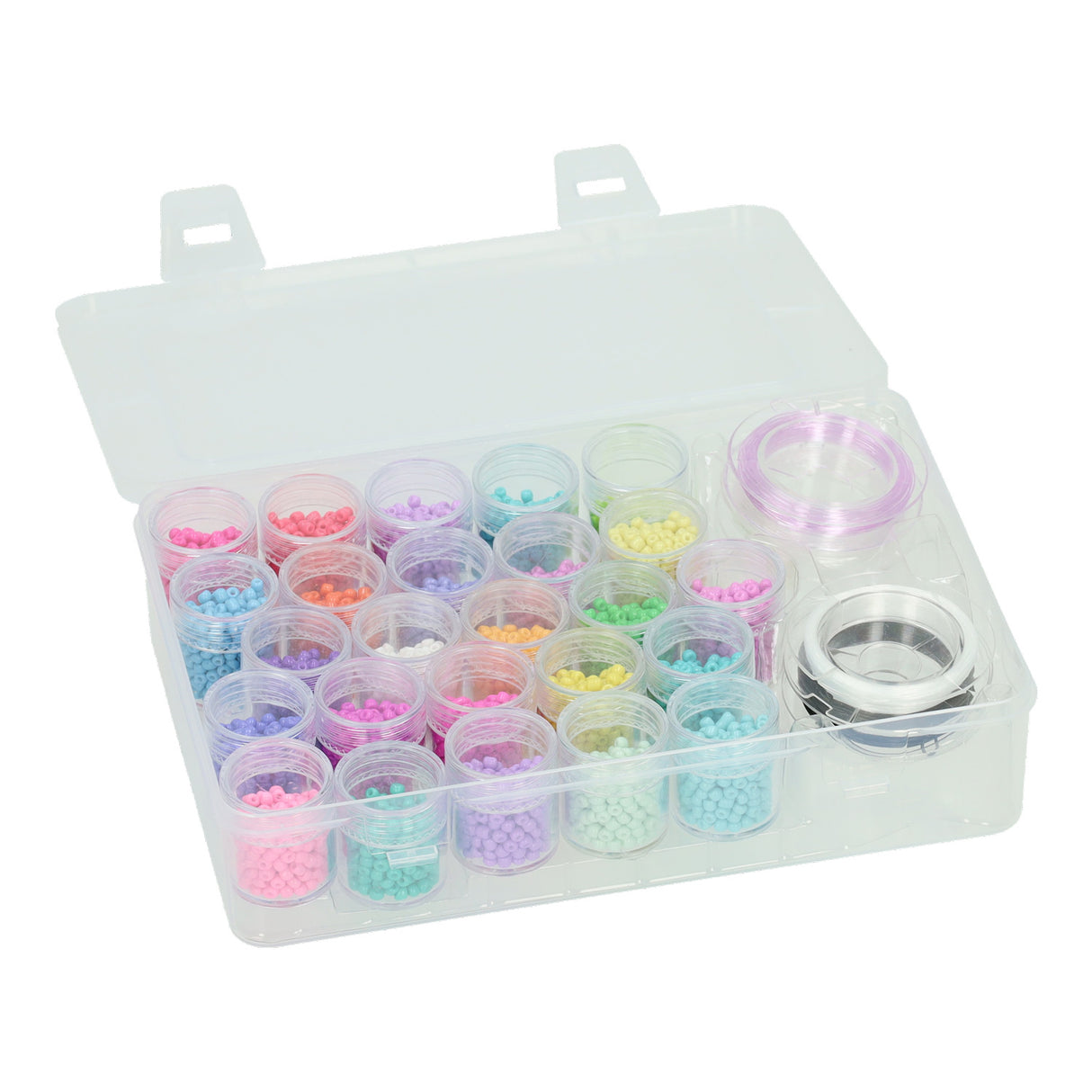 Perles de verre de groupe d'artisanat créatif, 25 couleurs