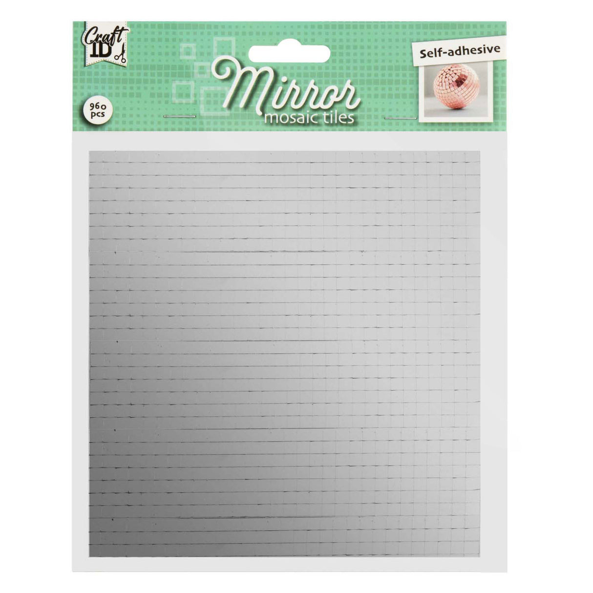 Groupe d'artisanat créatif pierres de miroir en mosaïque auto-adhésives, 960 pièces.