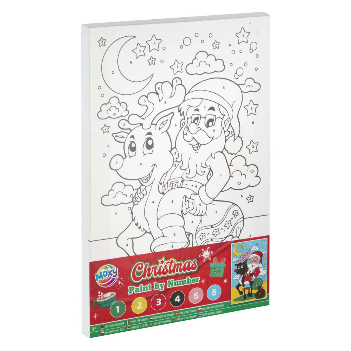 Peinture sur toile de groupe d'artisanat créatif par numéro de noël