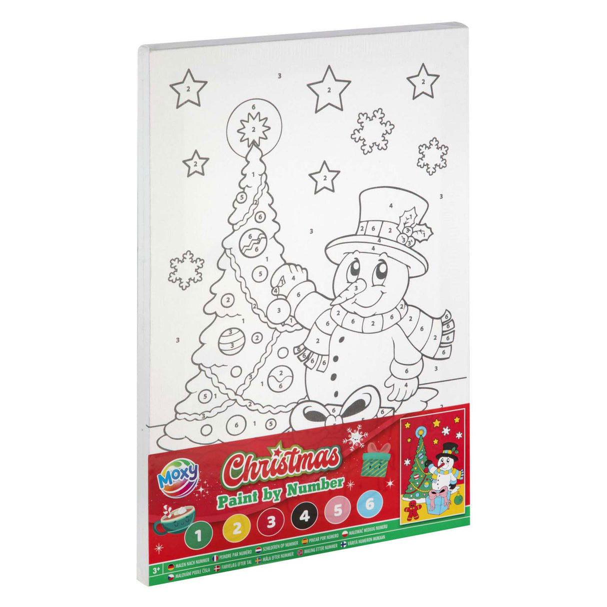 Peinture sur toile de groupe d'artisanat créatif par numéro de noël