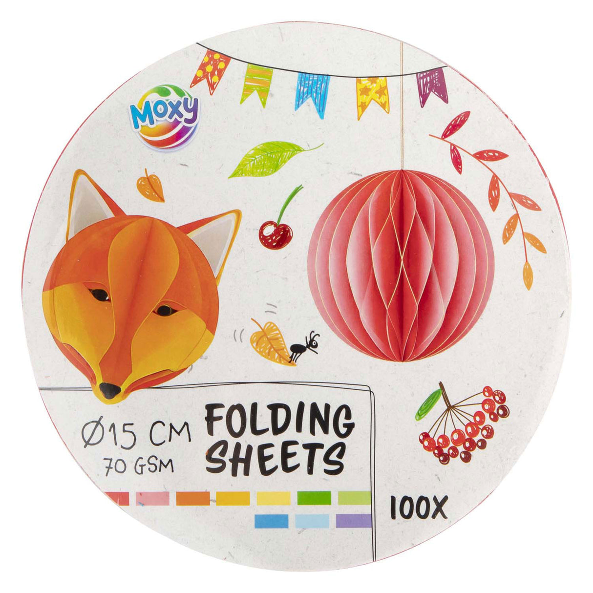 Groupe d'artisanat créatif pliant des feuilles d'environ 15 cm, 100 feuilles, 10 couleurs