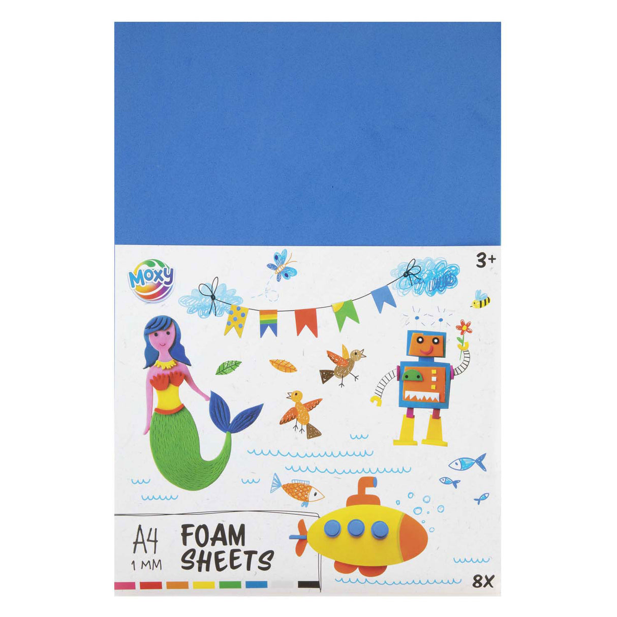 Feuilles de mousse de groupe d'artisanat créatif A4, 8 feuilles