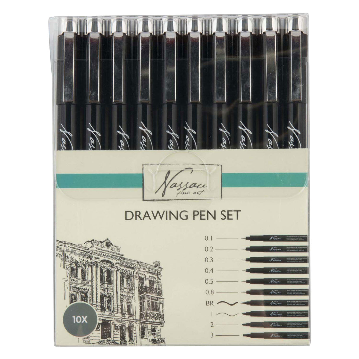 Creative craft group nassau fineliners set - 10st.