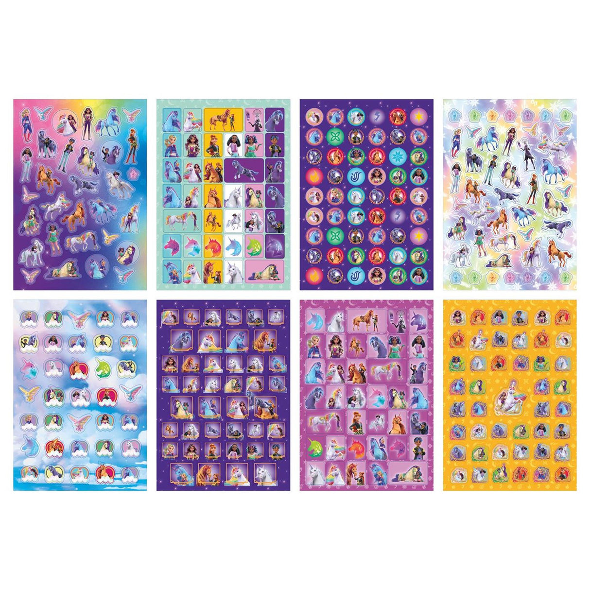Livre d'autocollants à paillettes Moxy Unicorn Academy a5 - 8 feuilles