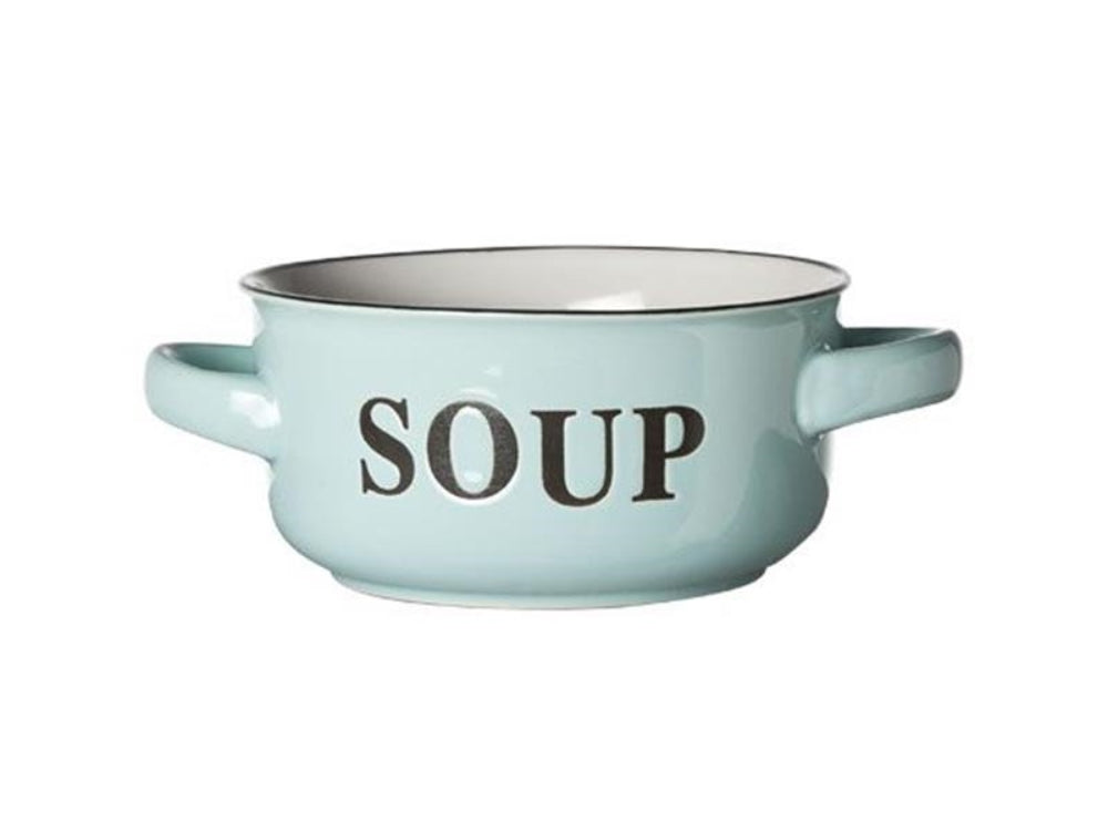 Bol à soupe tendance 'soupe' ø13,5xh6,5cm avec poignées