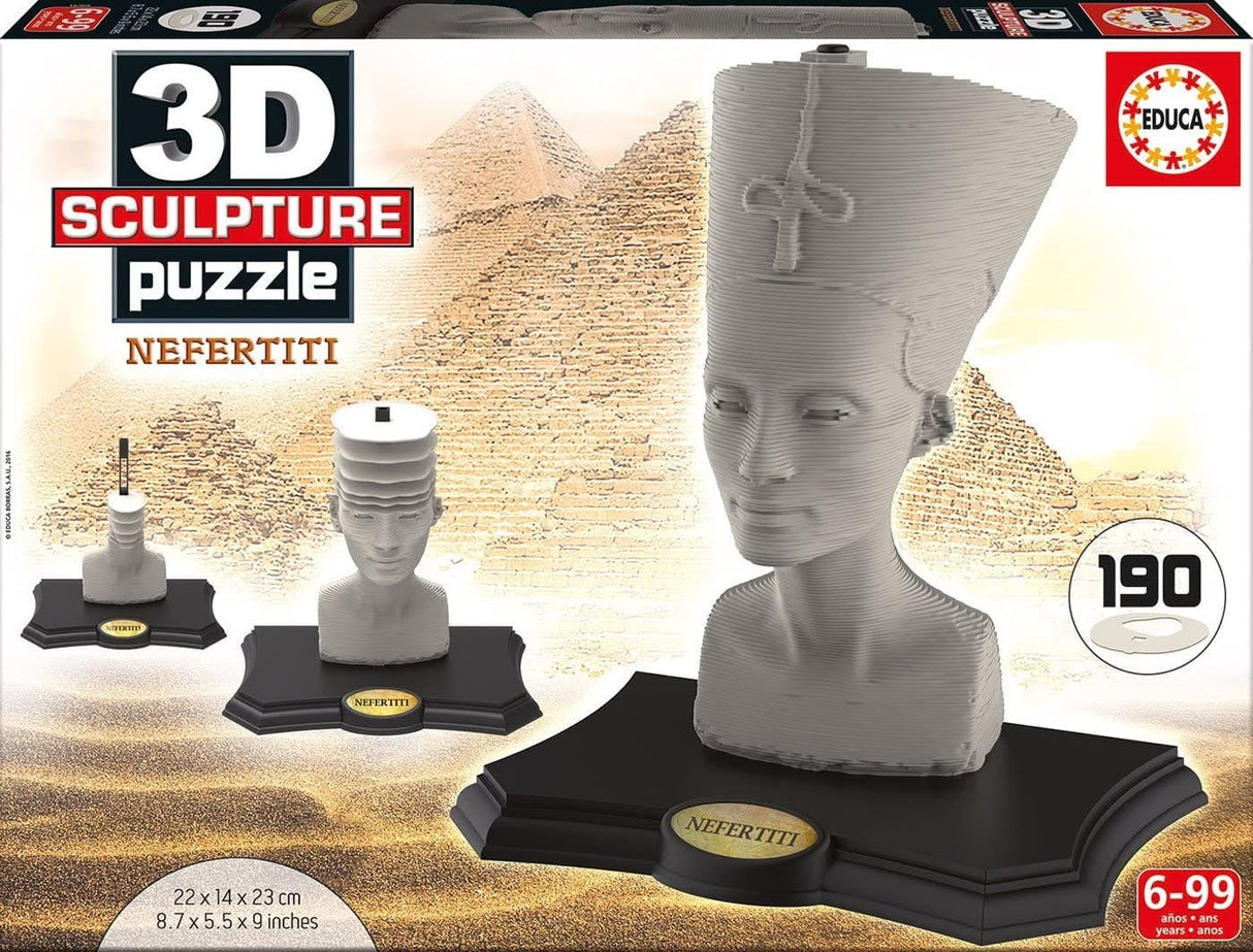 Puzzle sculpture 3D Van der Doelen de Néfertiti 190 pièces