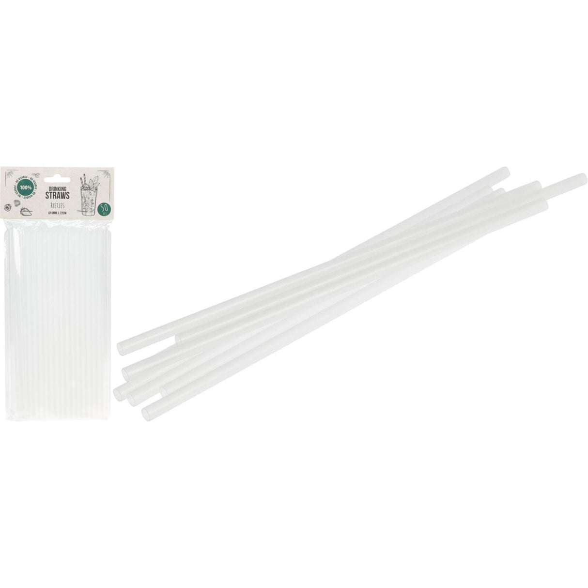 Pailles plastique 50 pièces | 12 pièces