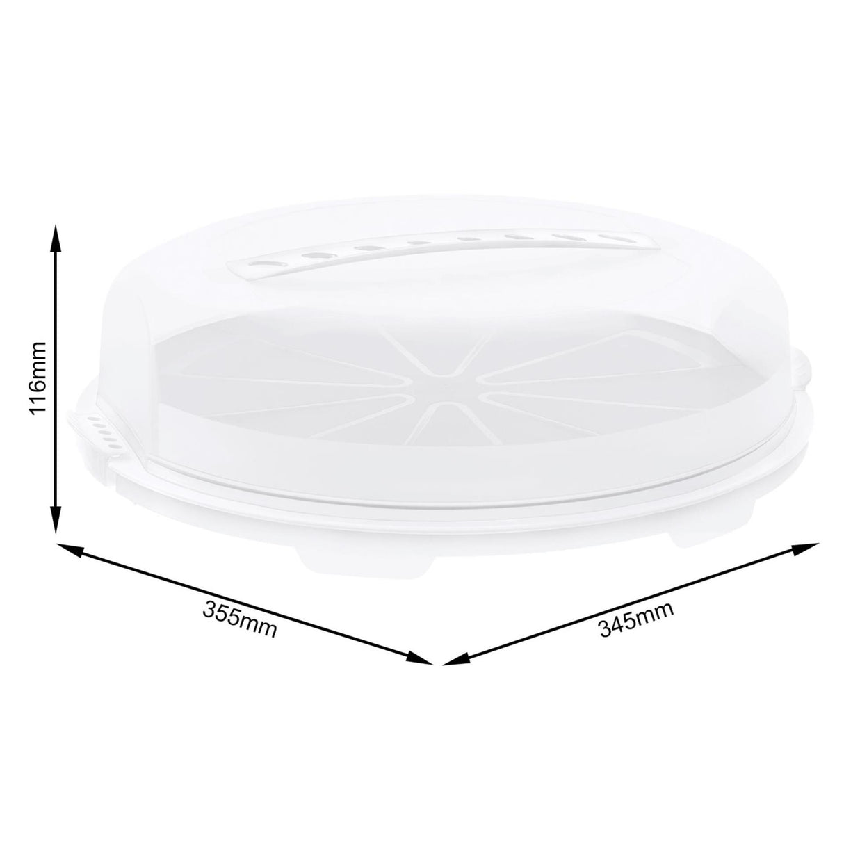 Boîte à gâteaux frais Rotho 35,5 cm blanc transparent