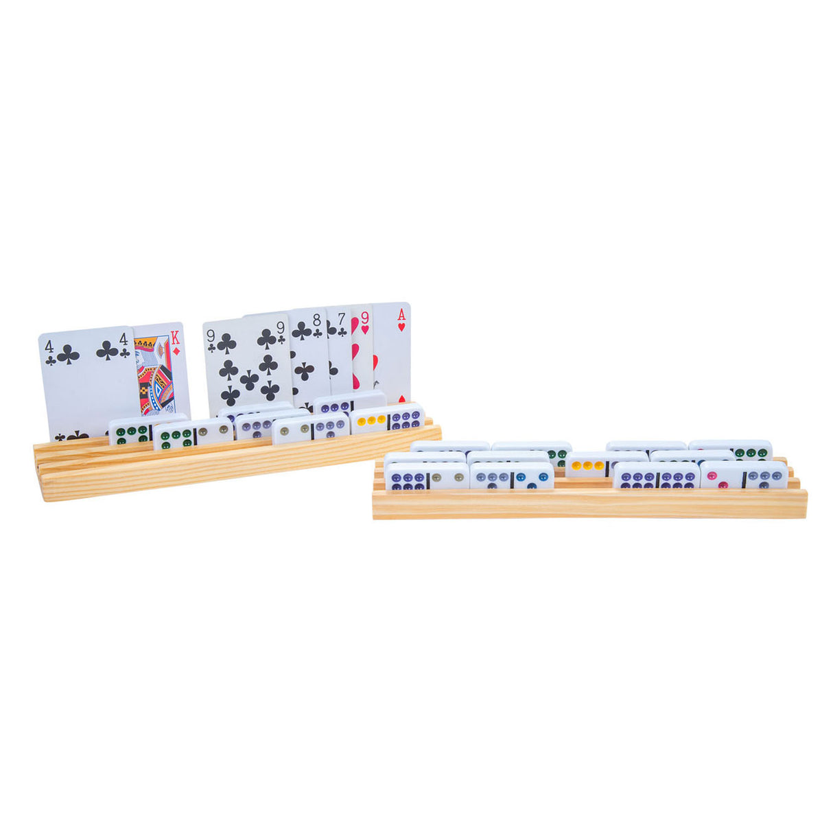 Porte-cartes Domino en bois, 4 pcs.