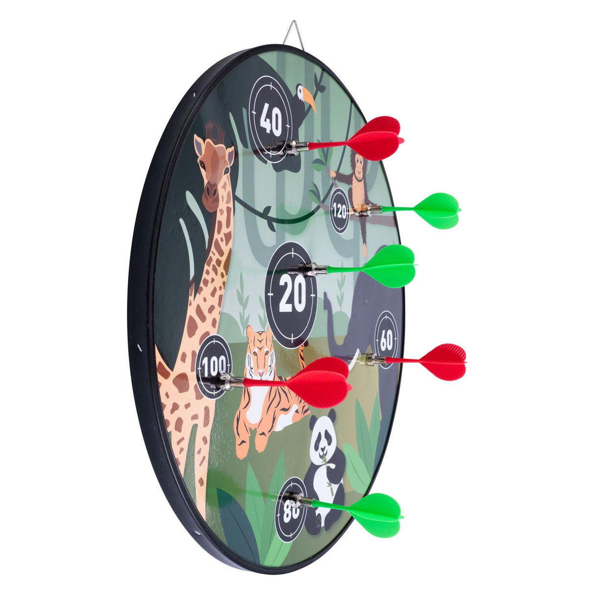 Jeu de fléchettes magnétique double face animaux