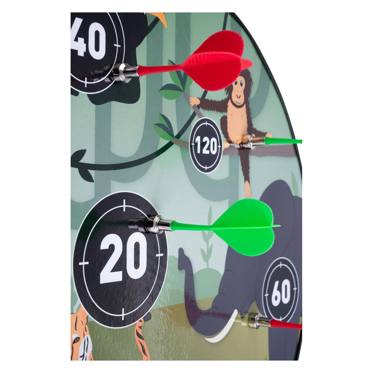 Jeu de fléchettes magnétique double face animaux