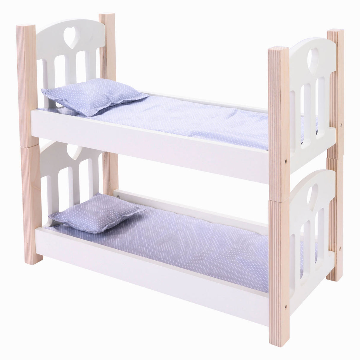 Lit superposé pour poupées Longfield gris blanc