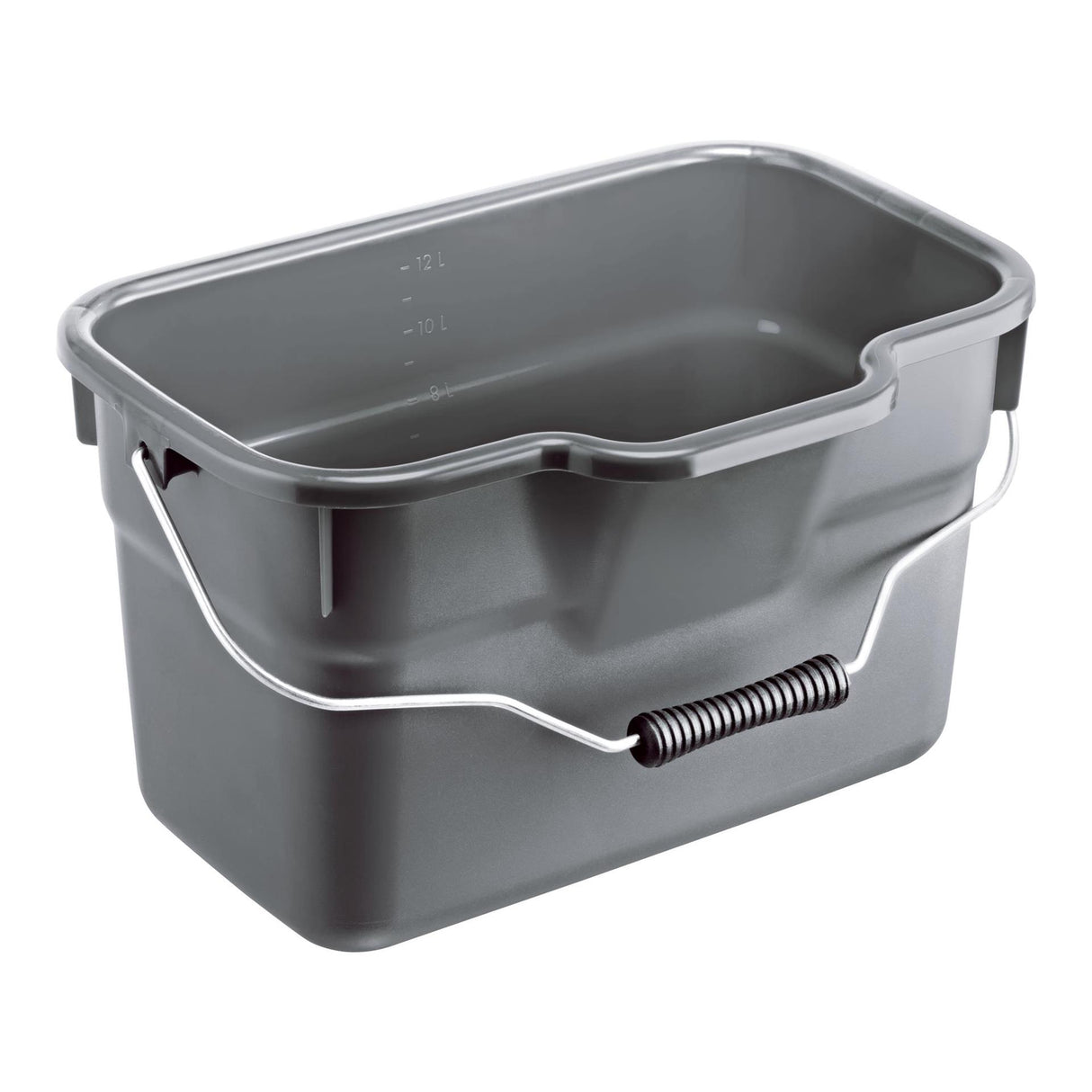 Seau rectangulaire Rotho basic 12l anthracite