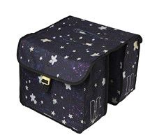 Basil Stardust Double Bag Double Bicycle Sac pour les enfants, les rayures réflexives, 20L, 20L, Nightshade