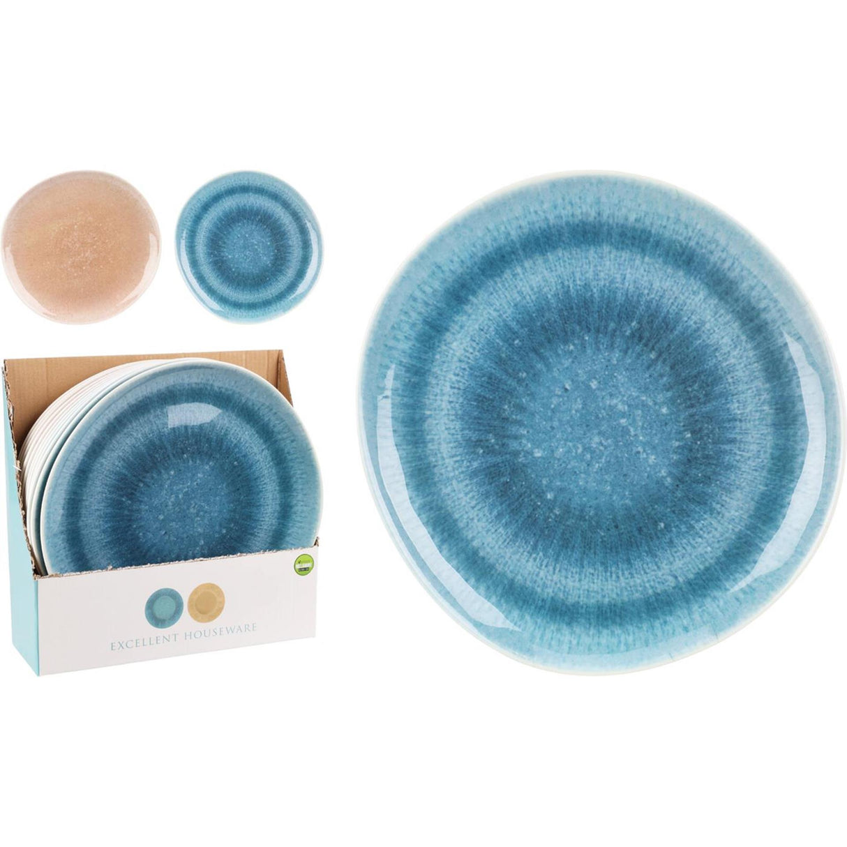 Excellente assiette ménagère mélamine 260mm 2 ass. couleur