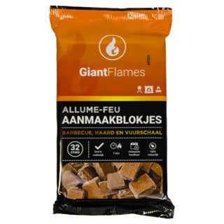 Allume-feu marron flammes géantes fsc a 32 pcs | 3 pièces