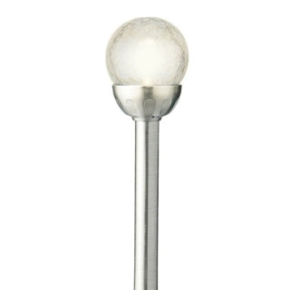 Lampe solaire prise de jardin sphère en verre inox transparent