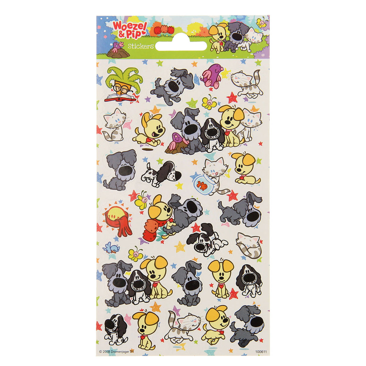 Feuille d’autocollants Totum woezel pip
