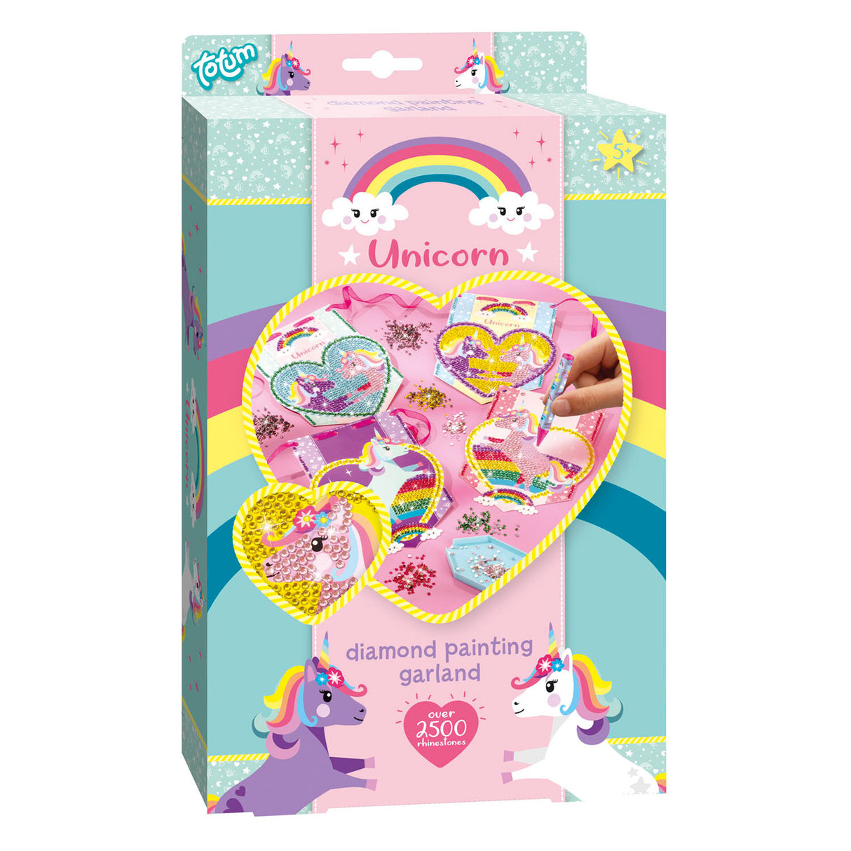 Licorne Totum - décorez votre propre ligne de drapeau avec des diamants