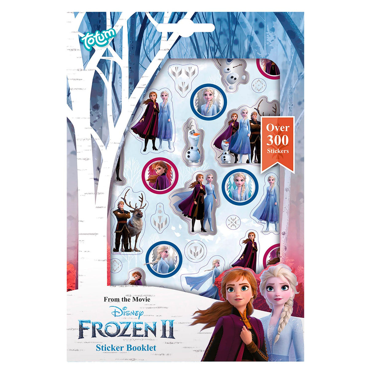 Totum Disney La Reine des Neiges 2 - feuilles d'autocollants, 4 pcs.