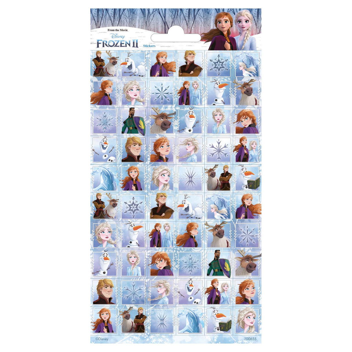 Feuille d'autocollants Totum Disney La Reine des Neiges 2