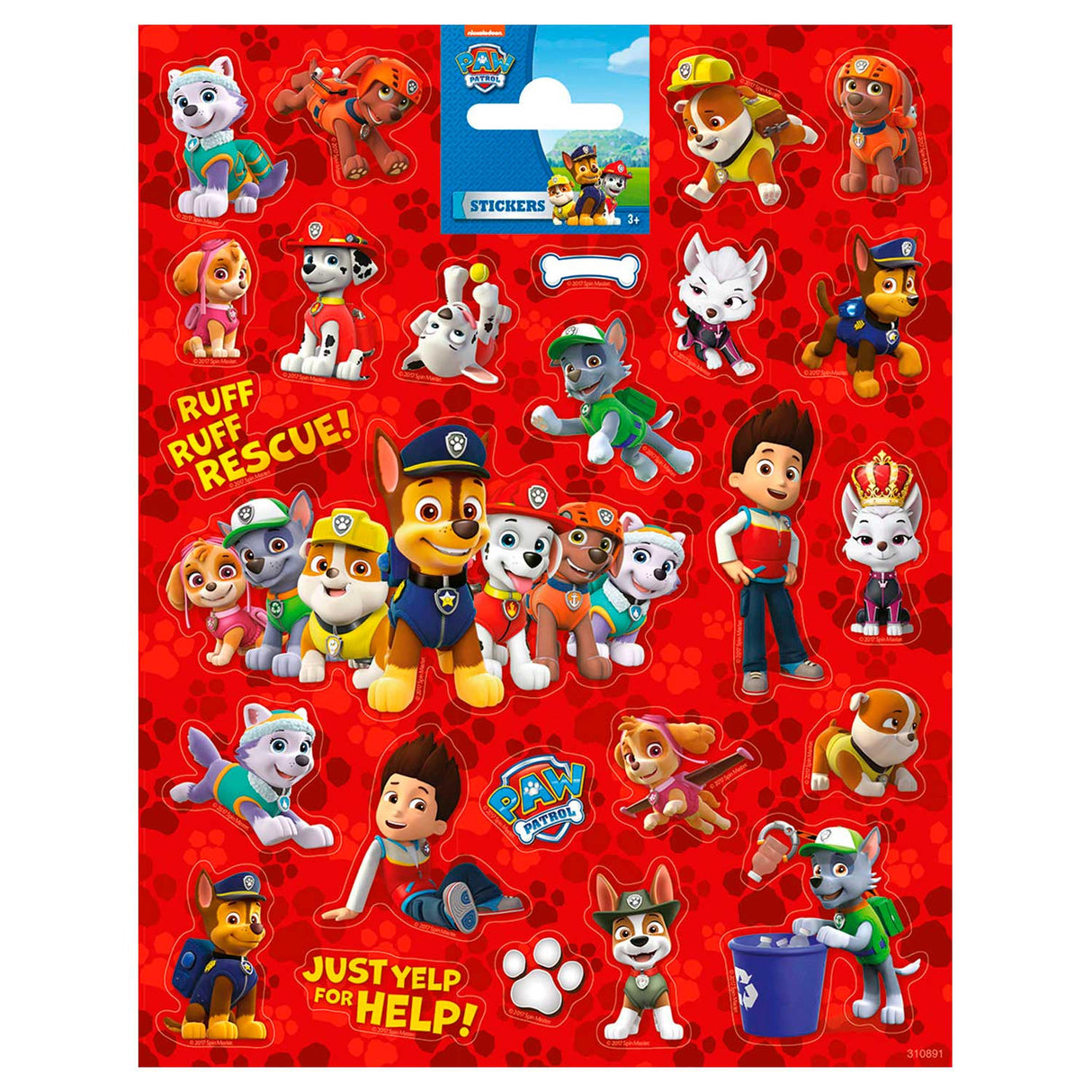 Feuille d'autocollants Totum Paw Patrol