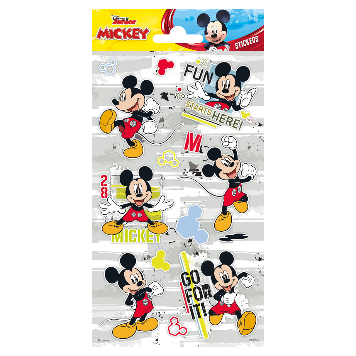 Feuille d'autocollants Totum scintillant - Mickey Mouse